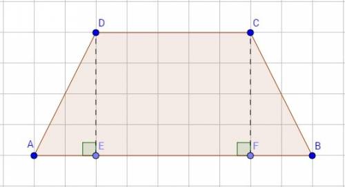 Надо найти высоту трапеции известны боковые стороны - 4 основания 4 и 8.