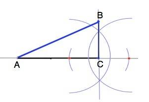 Дан отрезок.построить прямоугольный треугольник с гипотенузой равной данному отрезку и катетом а два