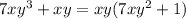 7xy^3+xy=xy(7xy^2+1)