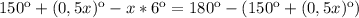 150к+ (0,5x)к-x*6к&#10;=180к-(150к+(0,5x)к)