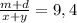 \frac{m+d}{x+y} =9,4