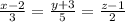 \frac{x-2}{3}= \frac{y+3}{5}= \frac{z-1}{2}