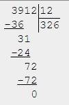 Решите уровнение столбиком 1)3912: 12 2)6748: 14 3)10635: 15 4)11206: 13