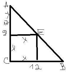 Решите с объяснениемданы равнобедренный прямоугольный треугольник авс с прямым углом с,катетом ас=12