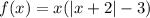 f(x)=x(|x+2|-3)