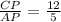 \frac{CP}{AP}=\frac{12}{5}