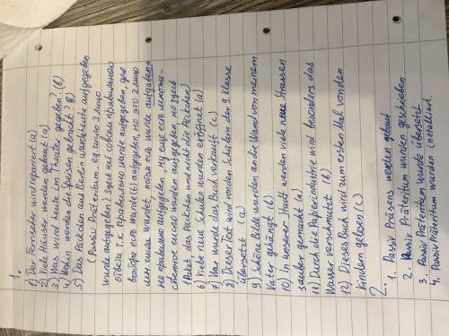 Die kontrollarbeit in der 9. klasse zum thema “passiv” 1. wählen sie die richtige variante , überset