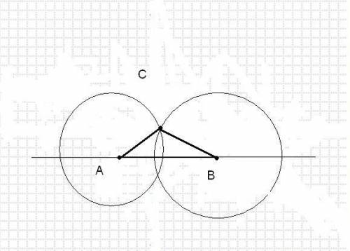 Даны отрезки а ,b и с.постройте треугольник авс так,чтобы ав=а вс=b ,ac=2c. всегда ли имеет решение?