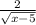 \frac{2}{\sqrt{x-5} }