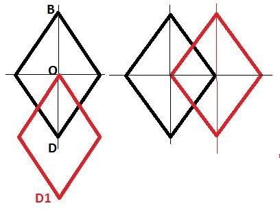 Начертить ромб авсд о точка пересечения его диагоналей постройте фигуру в которую перейдет данный ро