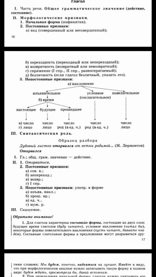 Морфологический разбор глагола наст будущих времен