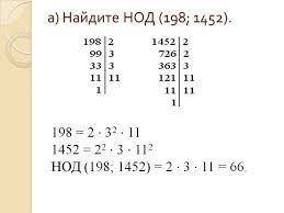 Наибольший общий делитель 198 , 1452