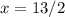 x=13/2