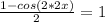 \frac{1-cos(2*2x)}{2}=1