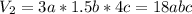 V_2=3a*1.5b*4c=18abc