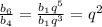 \frac{ b_{6}}{b_{4}}= \frac{b_{1}q^{5}}{b_{1}q^{3}}= q^{2}