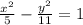 \frac{ x^{2} }{5} - \frac{ y^{2} }{11}=1