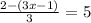 \frac{2-(3x-1)}{3} =5