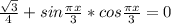 \frac{\sqrt{3}}{4}+sin\frac{\pi x}{3}*cos\frac{\pi x}{3}=0