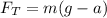 F_{T} = m(g-a)