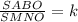 \frac{S ABO}{S MNO} = k