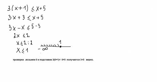 Решить неравенство 3(x+1)< _x+5 ответы 1(-8; -2] 2(-8; -1/2] 3[-1/2; 8) 4[-2; +8) восемь это беск