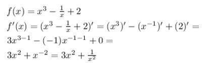 Найти производную f(x)= x^3 - 1/ x+2