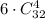 6\cdot C^4_{32}