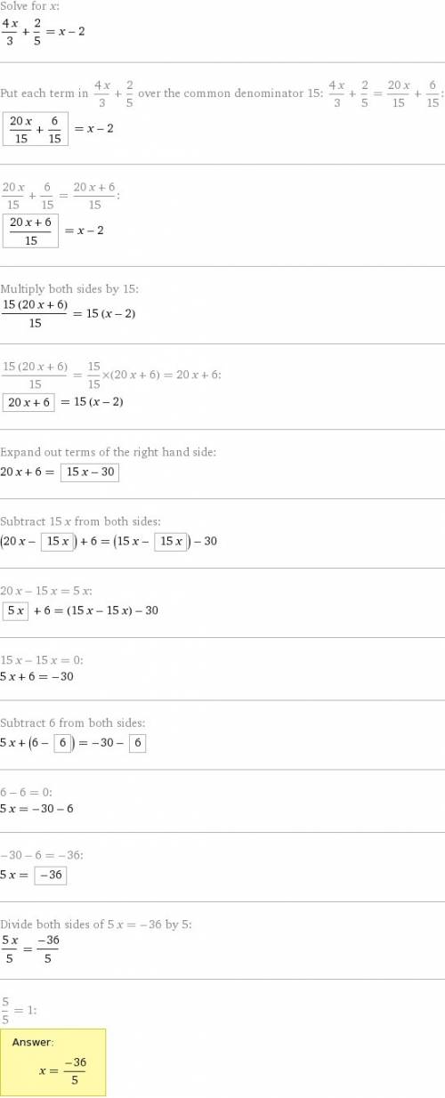 1)2x+1=3-x; 2)x-4=2-3x; 3)2x+5=5-x; 4)x/3+x+2/5=x-4/2;