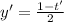 y'= \frac{1-t'}{2}