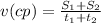 v(cp)= \frac{ S_{1}+ S_{2} }{ t_{1}+ t_{2}}