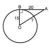 Решить дано: окр(о: r) ав- касательная в- точка касания r=15 см ав=20см найти: ао