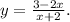 y= \frac{3-2x}{x+2} .