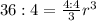 36:4= \frac{4:4}{3}r^3