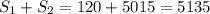 S_1+S_2=120+5015=5135