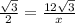 \frac{ \sqrt{3} }{2} = \frac{ 12\sqrt{3} }{x}