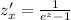 z'_x= \frac{1}{e^z-1}