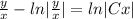 \frac{y}{x} -ln|\frac{y}{x} |=ln|Cx|