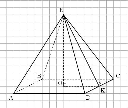 Вправильной четырёхугольной пирамиде высота равна 3 см,а высота боковой грани - 5 см. найдите боково
