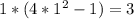 1*(4*1^2-1)=3