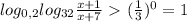 log_{0,2}log_{32} \frac{x+1}{x+7} \ \textgreater \ ( \frac{1}{3} )^0 = 1