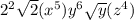 2^{2} \sqrt{2} (x^{5}) y^{6} \sqrt{y} (z^{4})