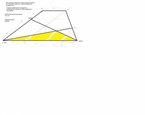 Площадь трапеции abcd равна 23. точка м на боковой стороне ав выбрана так, что 2mb=ma,точка n на бок