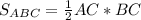 S_{ABC}= \frac{1}{2} AC*BC