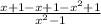 \frac{x+1-x+1- x^{2} +1}{ x^{2} -1}