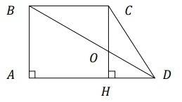 Більша діагональ прямокутної трапеції поділяє висоту ,проведену з вершини тупого кута ,на відрізки 2