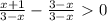 \frac{x+1}{3-x}- \frac{3-x}{3-x} \ \textgreater \ 0