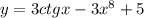 y=3ctgx-3x^8+5