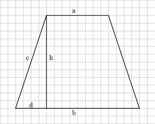 Найдите площадь равнобедренной трапеции, если ее основания равны 4 и 10 см, а боковая сторона - 5 см