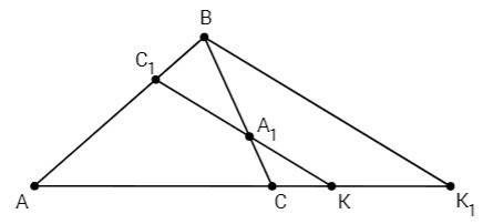 Умоляю решите кто ! *точка a1 лежит на стороне bc треугольника abc, точка c1 - на стороне ab, ac1: c